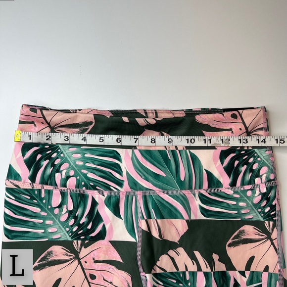 NIKE Pink & Green Palm Leaf Pattern Leggings, High Waisted, Multiple Sizes, NWT! - Picture 12 of 13